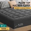 S.E. Mattress Topper Bamboo Charcoal Pillowtop Luxury Bedding Cover King 7cm