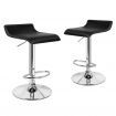 ALFORDSON 2x Bar Stools Saxton Kitchen Swivel Chair Leather Gas Lift Black