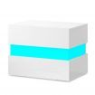ALFORDSON Bedside Table RGB LED Nightstand 2 Drawers 4 Side High Gloss White