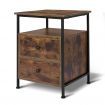ALFORDSON Bedside Table Retro Wood Nightstand Storage Vintage 2 Drawers Cabinet Wooden Side Table Oak