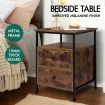ALFORDSON Bedside Table Retro Wood Nightstand Storage Vintage 2 Drawers Cabinet Wooden Side Table Oak