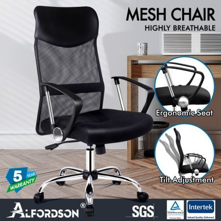 ALFORDSON Mesh Office Chair Executive Fabric Seat Gaming Racing Tilt Computer