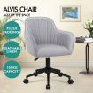 ALFORDSON Office Chair Fabric Armchair Computer Swivel Adult Kids Light Grey