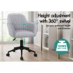 ALFORDSON Office Chair Fabric Armchair Computer Swivel Adult Kids Light Grey