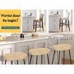 ALFORDSON 2x Bar Stools 65cm Tractor Kitchen Wooden Vintage Chair Natural