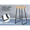 ALFORDSON 2x Bar Stools 65cm Tractor Kitchen Wooden Vintage Chair Natural