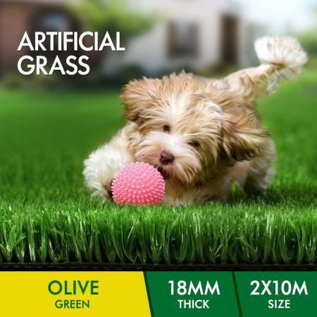 OTANIC Artificial Grass 18mm 2x10m 20 SQM Roll Synthetic Turf Fake Yarn Lawn