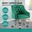 ALFORDSON Velvet Office Chair Computer Swivel Chairs Armchair Work Study Seat Green Adult Kids