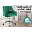 ALFORDSON Velvet Office Chair Computer Swivel Chairs Armchair Work Study Seat Green Adult Kids