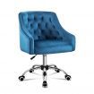 ALFORDSON Velvet Office Chair Computer Swivel Chairs Armchair Work Study Seat Blue Adult Kids