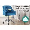 ALFORDSON Velvet Office Chair Computer Swivel Chairs Armchair Work Study Seat Blue Adult Kids