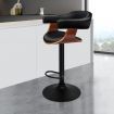 ALFORDSON 1x Wooden Bar Stool Joan Kitchen Swivel Chair Wood Leather Gas Lift