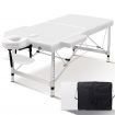 ALFORDSON Massage Table 2 Fold 55cm Foldable Portable Bed Desk Aluminium Lift Up