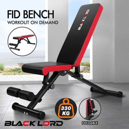 BLACK LORD Weight Bench FID Bench Fitness Flat Incline Decline Press Gym