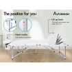 ALFORDSON Massage Table 3 Fold 65cm Foldable Portable Aluminium Lift Up Bed Desk White