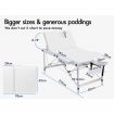 ALFORDSON Massage Table 3 Fold 65cm Foldable Portable Aluminium Lift Up Bed Desk White