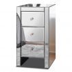 ALFORDSON Mirrored Bedside Table Cabinet Nightstand Side End Table Drawers
