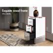 ALFORDSON Mirrored Bedside Table Cabinet Nightstand Side End Table Drawers
