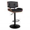 ALFORDSON 1x Bar Stool Kitchen Swivel Chair Wooden Leather Gas Lift Kayla