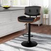 ALFORDSON 1x Bar Stool Kitchen Swivel Chair Wooden Leather Gas Lift Kayla