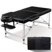 ALFORDSON Massage Table 2 Fold 75cm Foldable Portable Bed Desk Aluminium Lift Up