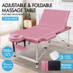 ALFORDSON Massage Table 3 Fold 75cm Foldable Portable Aluminium Lift Up Bed Desk