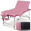 ALFORDSON Massage Table 3 Fold 75cm Foldable Portable Aluminium Lift Up Bed Desk