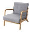 ALFORDSON Armchair Accent Chair Fabric Lounge Sofa Wood Couch Seat Grey