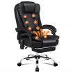 ALFORDSON Massage Office Chair Heated Executive Computer Seat Gaming Racer Black