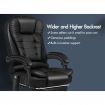 ALFORDSON Massage Office Chair Heated Executive Computer Seat Gaming Racer Black