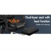 ALFORDSON Massage Office Chair Heated Executive Computer Seat Gaming Racer Black