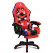 ALFORDSON Gaming Office Chair 12 RGB LED Massage Computer Seat Footrest Red