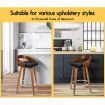 ALFORDSON 2x Wooden Bar Stools Caden Kitchen Swivel Dining Chair BLACK