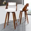 ALFORDSON 2x Wooden Bar Stools Eden Kitchen Barstools Swivel Dining Chair WHITE