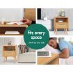 ALFORDSON 2x Bedside Table Nightstand Side Storage Cabinet Scandinavian Rattan