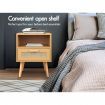 ALFORDSON 2x Bedside Table Nightstand Side Storage Cabinet Scandinavian Rattan