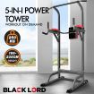 BLACK LORD Power Tower Chin Up Push Pull Up Knee Raise Weight Bench Gym Station