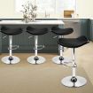 ALFORDSON 4x Bar Stools Portia Kitchen Swivel Chair Leather Gas Lift BLACK