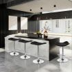 ALFORDSON 4x Bar Stools Portia Kitchen Swivel Chair Leather Gas Lift BLACK