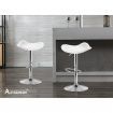 ALFORDSON 4x Bar Stools Portia Kitchen Swivel Chair Leather Gas Lift WHITE