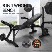 Black Lord Weight Bench 8in1 Press Multi-Station Fitness Home Gym Equipment Flat Bench