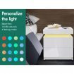 ALFORDSON 2x Bedside Table RGB LED Nightstand 2 Drawers 4 Side High Gloss White