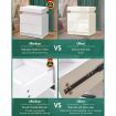 ALFORDSON 2x Bedside Table RGB LED Nightstand 2 Drawers 4 Side High Gloss White