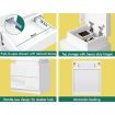 ALFORDSON 2x Bedside Table RGB LED Nightstand 2 Drawers 4 Side High Gloss White