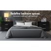 ALFORDSON 2x Bedside Table Nightstand 4 Side High Gloss Black Side End Table Black