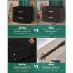 ALFORDSON 2x Bedside Table Nightstand 4 Side High Gloss Black Side End Table Black