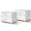 ALFORDSON 2x Bedside Table Nightstand 4 Side High Gloss White Side End Table