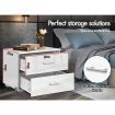 ALFORDSON 2x Bedside Table Nightstand 4 Side High Gloss White Side End Table