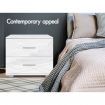 ALFORDSON 2x Bedside Table Nightstand 4 Side High Gloss White Side End Table