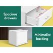 ALFORDSON 2x Bedside Table Nightstand 4 Side High Gloss White Side End Table